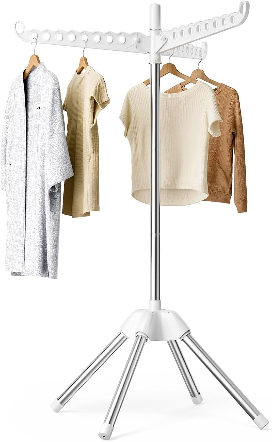 Foldable Clothes Drying Rack, Rotatable Free Standing Drying Rack , 1 Layer