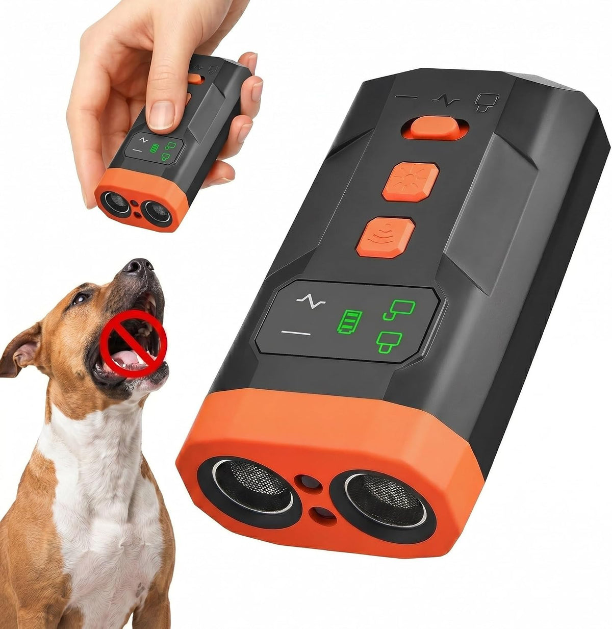 2026 New Ultrasonic Dog Bark Deterrent Device, 33FT Effective Range Indoor Outdoor Use, Safe & Humane Rechargeable Bark Control with Child Safety Lock to Effectively Correct Dog Barking Behavior