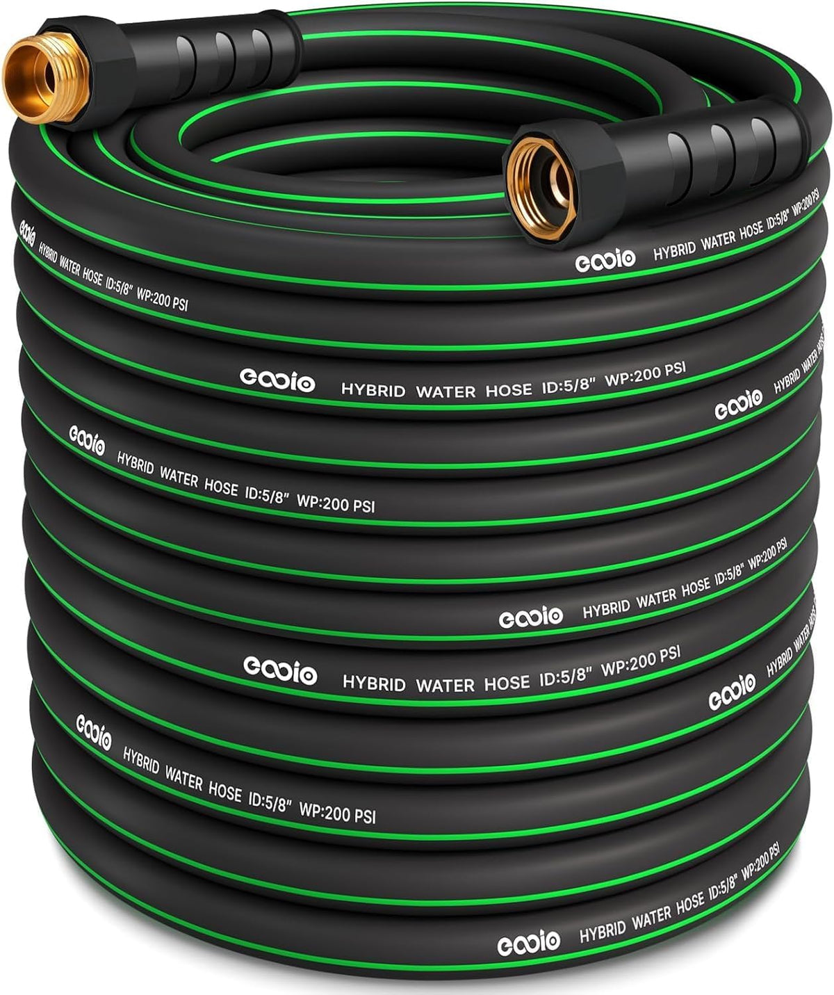 Heavy Duty Garden Hose 100Ft, NON-EXPANDABLE Flexible Water Hose, Kink Resistant Lightweight Hybrid Hose, Leakproof Hose Male to Female Fittings