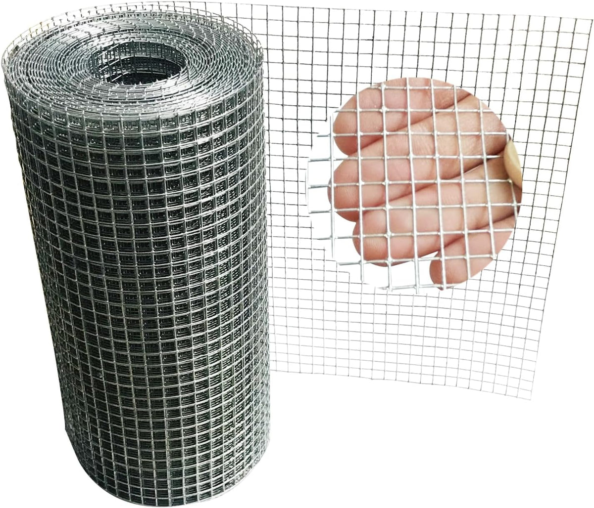 8In X 20Ft Hardware Cloth 1/4 Inch 23Gauge, Galvanized Welded Wire Metal Roll, Garden Rabbit Fencing, Snake Fence, Chicken Gopher Racoons Critters Rehab Cage