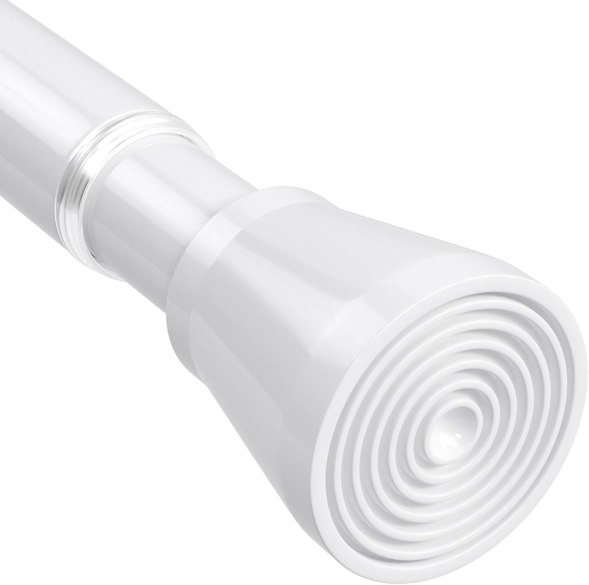 White Tension Curtain Rod for Windows 28 to 48 Inch