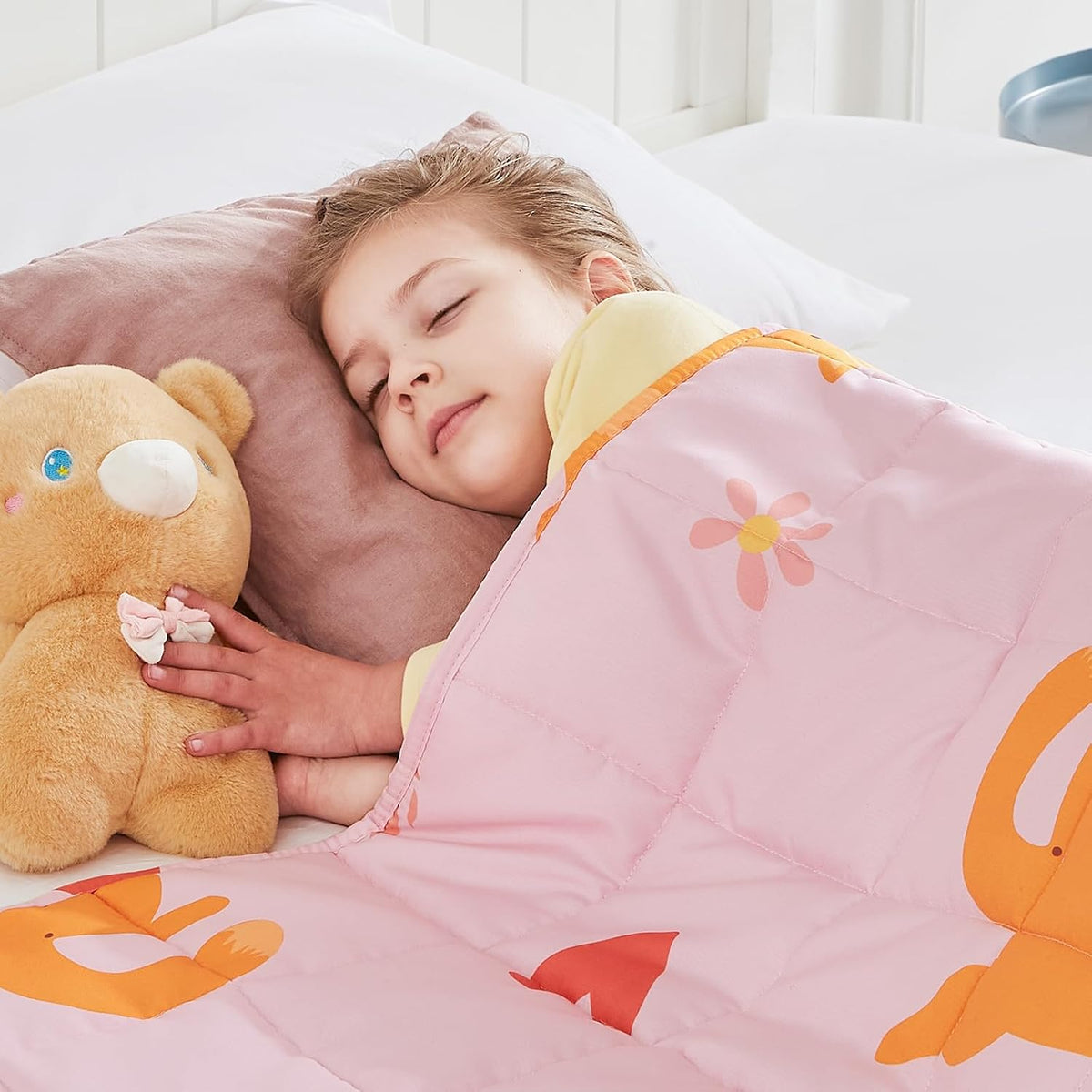 Weighted Blanket - 5 Lbs Pink Cat Heavy Blanket - Small Size Breathable Blanket(36 * 48 Inches, 5 Lbs)
