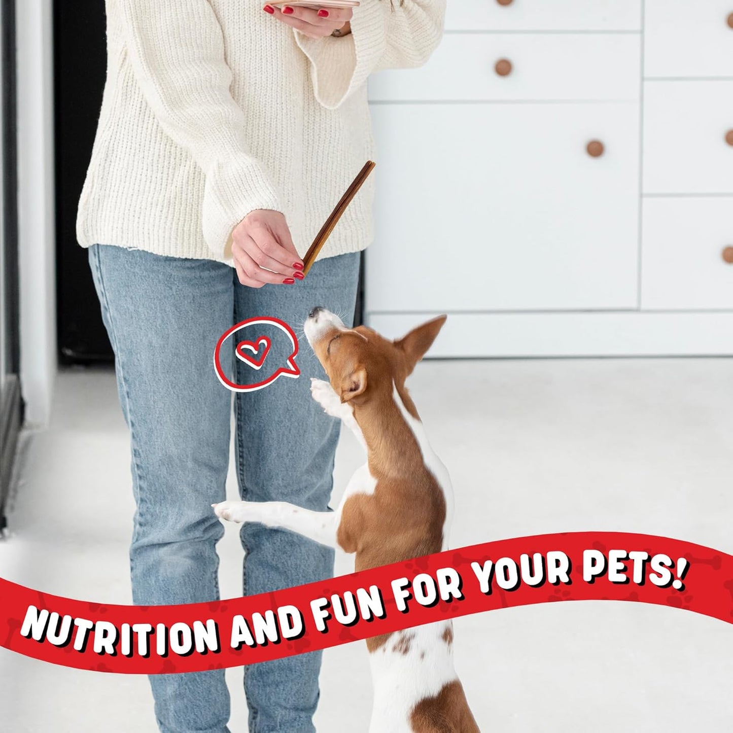 Powerpet 100% Natural Bully Stick - High Protein, Low Fat, Healthy Dog Treats, Long-Lasting Dog Chews, Easily Digestible, Cleans Teeth, Low Odor, for All Breeds & Sizes, 12" - 5 Count