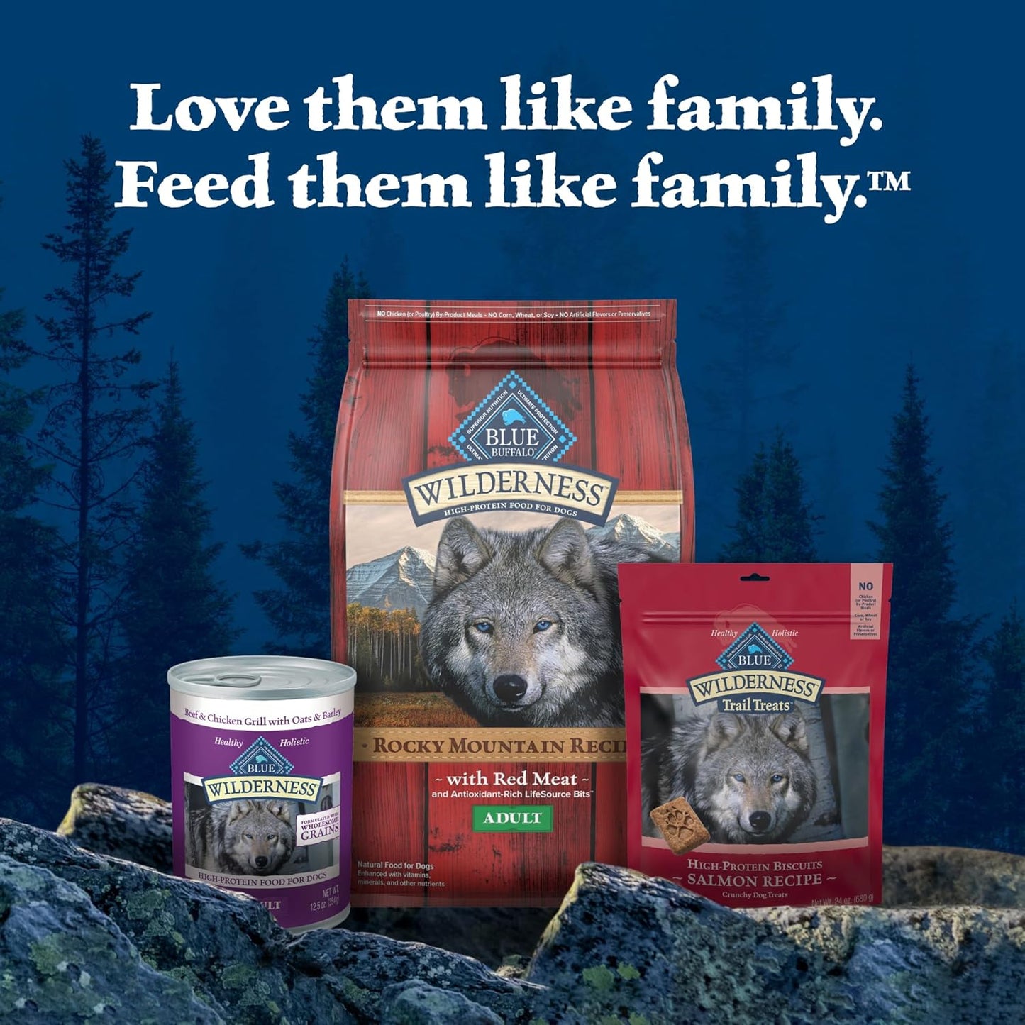 Blue Buffalo Wilderness Trail Treats Crunchy Dog Biscuits, Grain-Free and High-Protein Dog Treats Made with Natural Ingredients, Salmon Recipe 24-Oz Bag