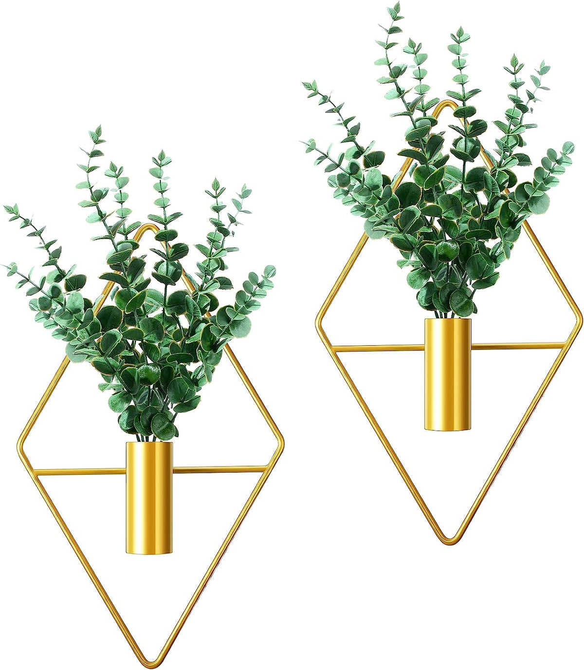 Canlierr 4 Pcs Hanging Plants Wall Decor, Eucalyptus, Gold