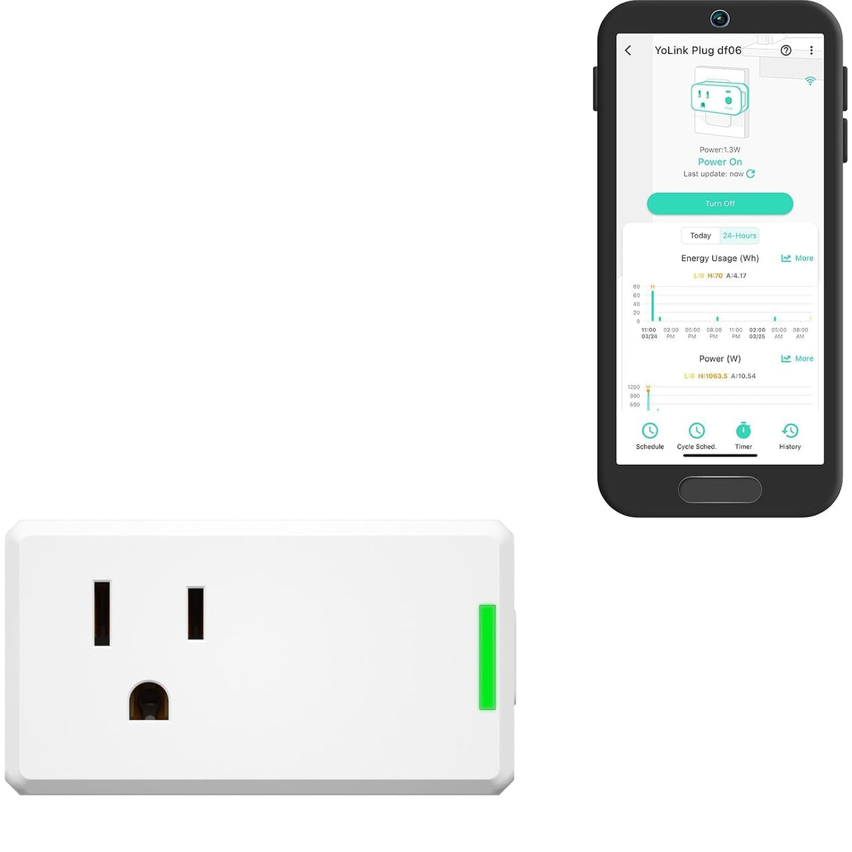 Yolink Smart Energy Plug, 15A, YS6614