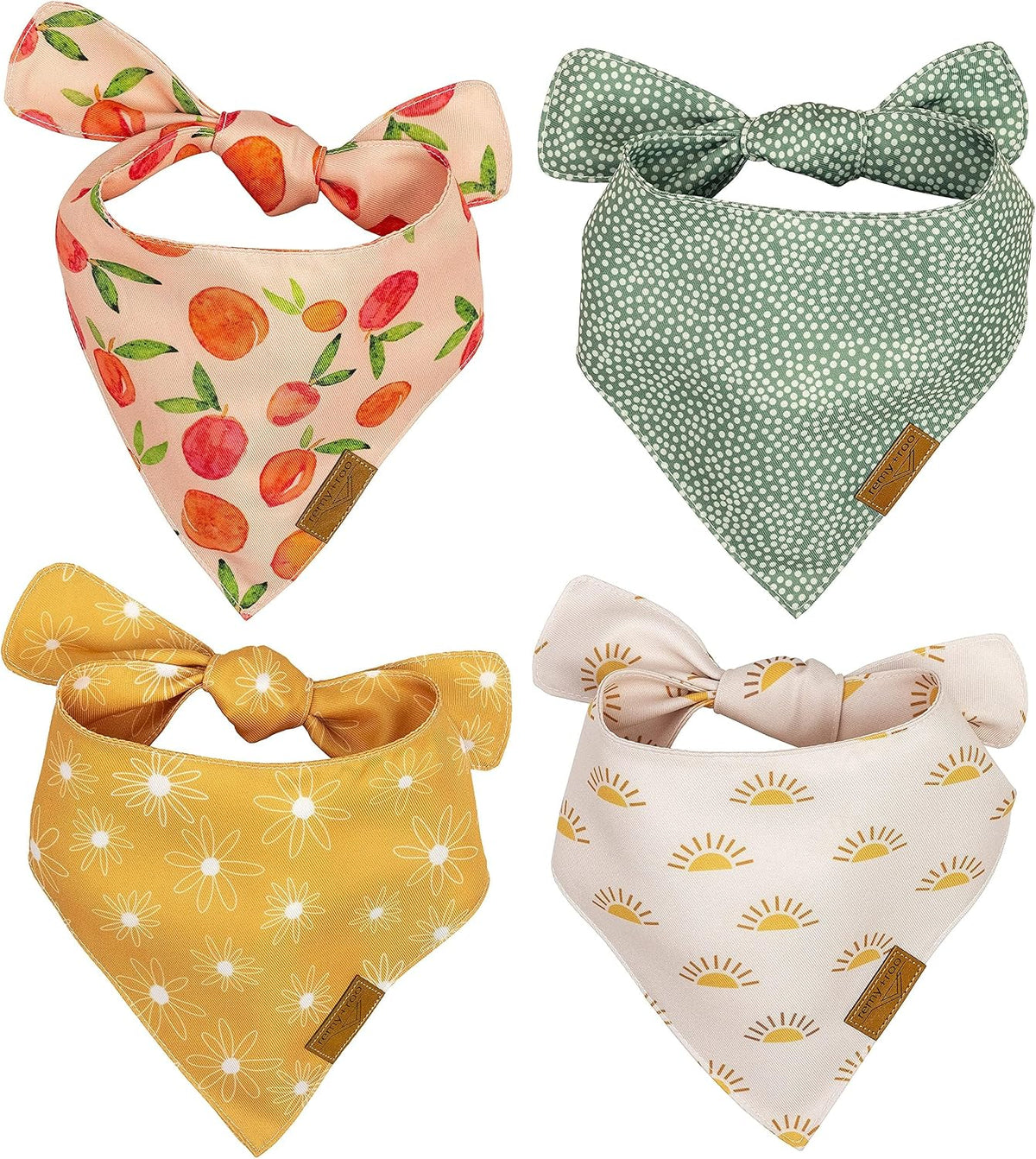 Remy+Roo Katherine Spring Dog Bandanas Large - 4 Pack - Floral