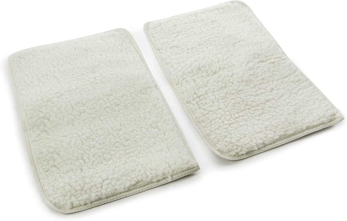 Sherpa Replacement Liners for Travel Pet Carriers - Soft Absorbent Cat & Dog Kennel Pad with Waterproof Backing, Machine Washable Crate Pads, 19X12.25In - 2 Pack, White, Large