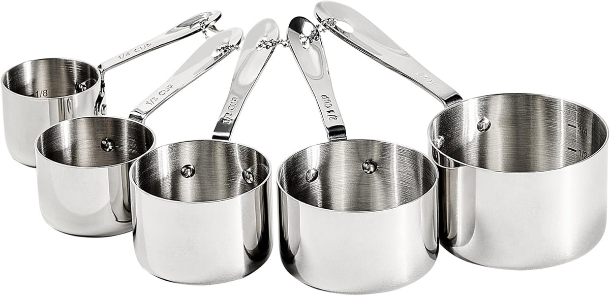 All-Clad Stainless Steel 5-Piece Measuring Cup Set, Kitchen Tools, 5 Piece