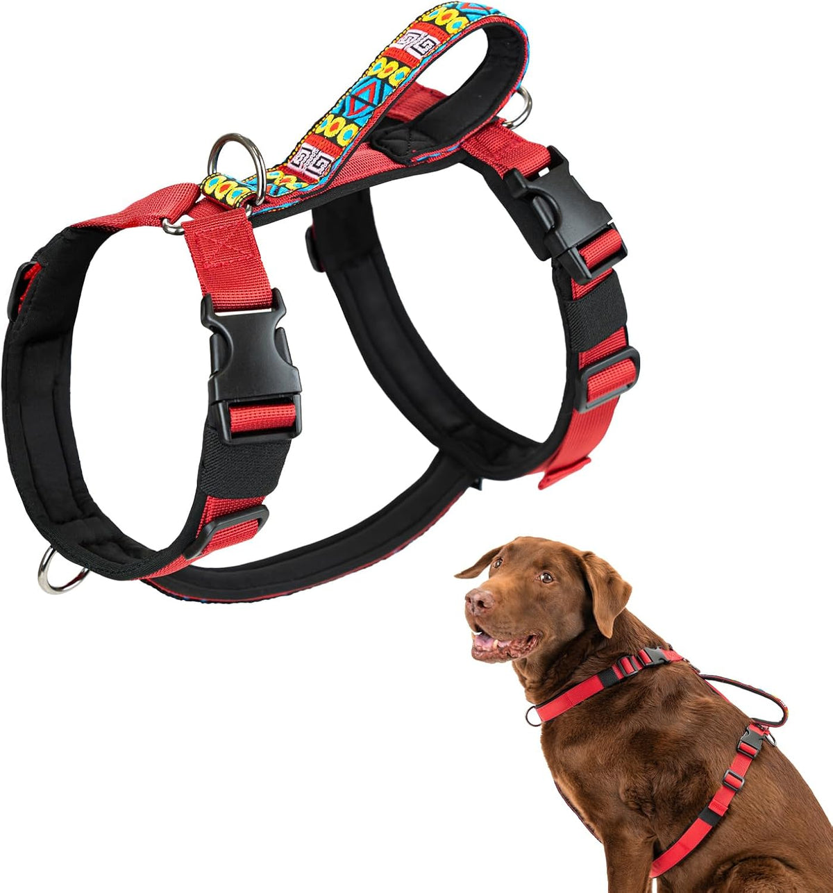 No Pull Dog Harness with Neck Buckle for Medium Large Breeds