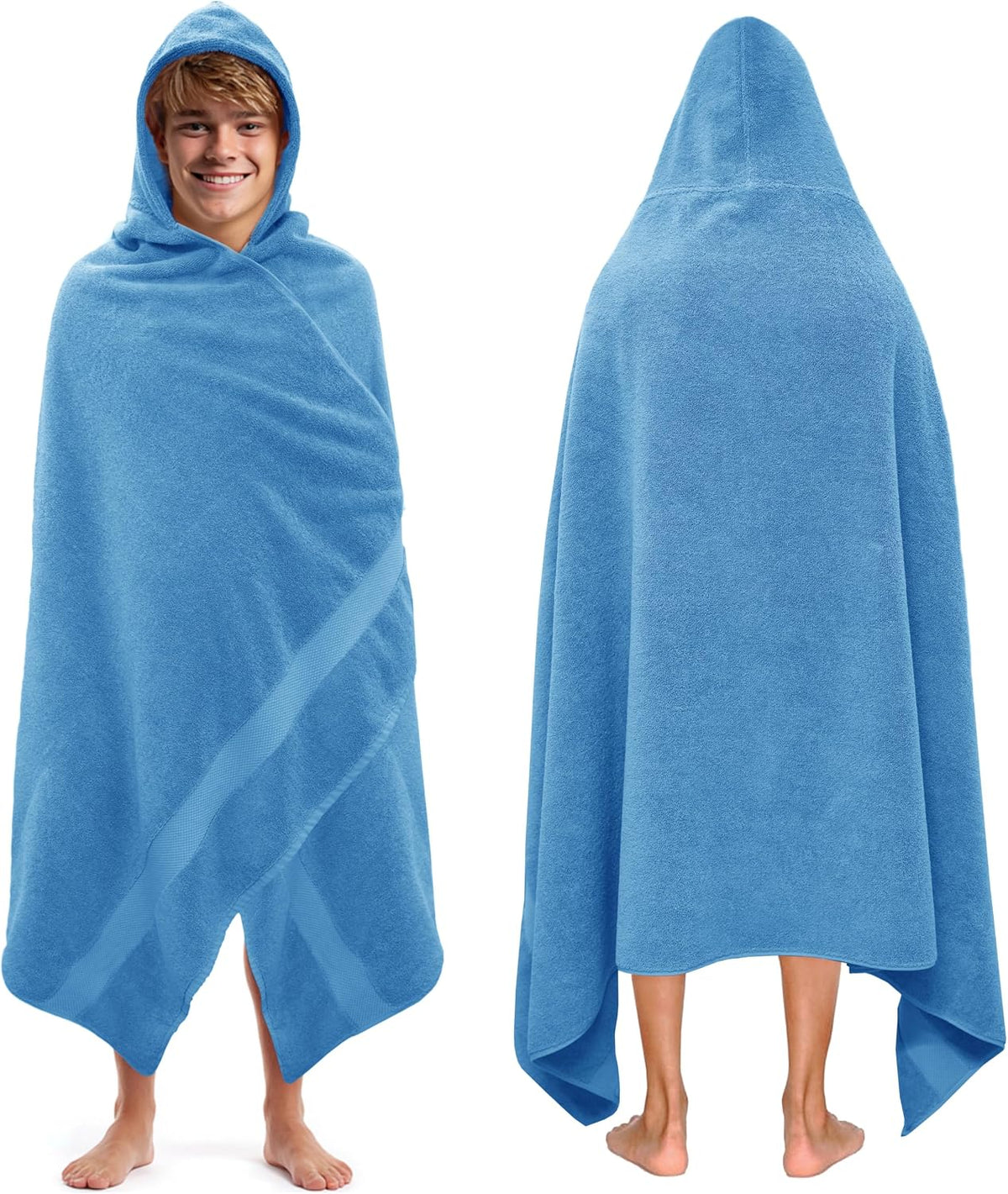 COTTON CRAFT Hooded Bath Towel for Adults – 100% Cotton Oversized 40X80