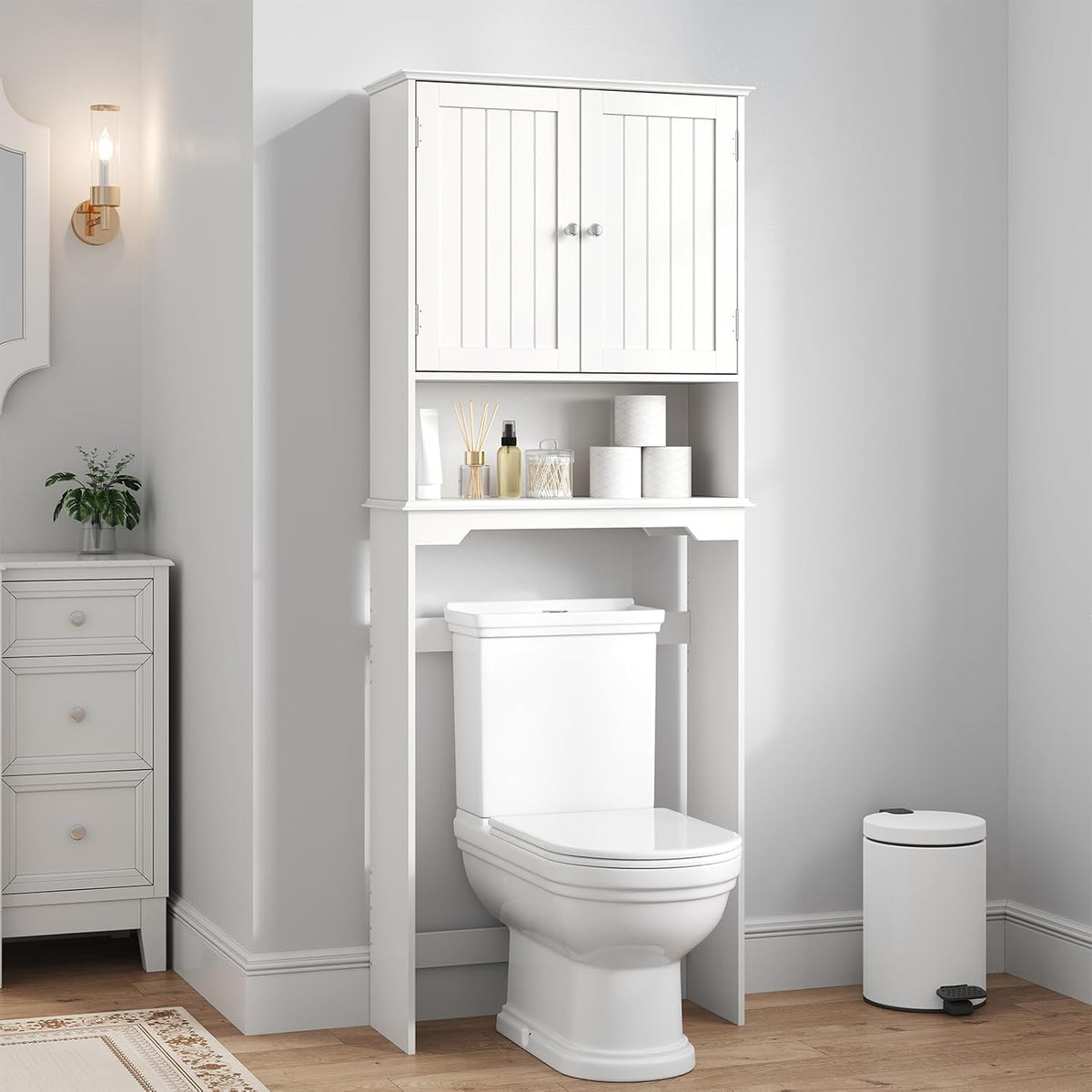 DUMOS over the Toilet Storage Cabinet with Double Doors, Bathroom Storage