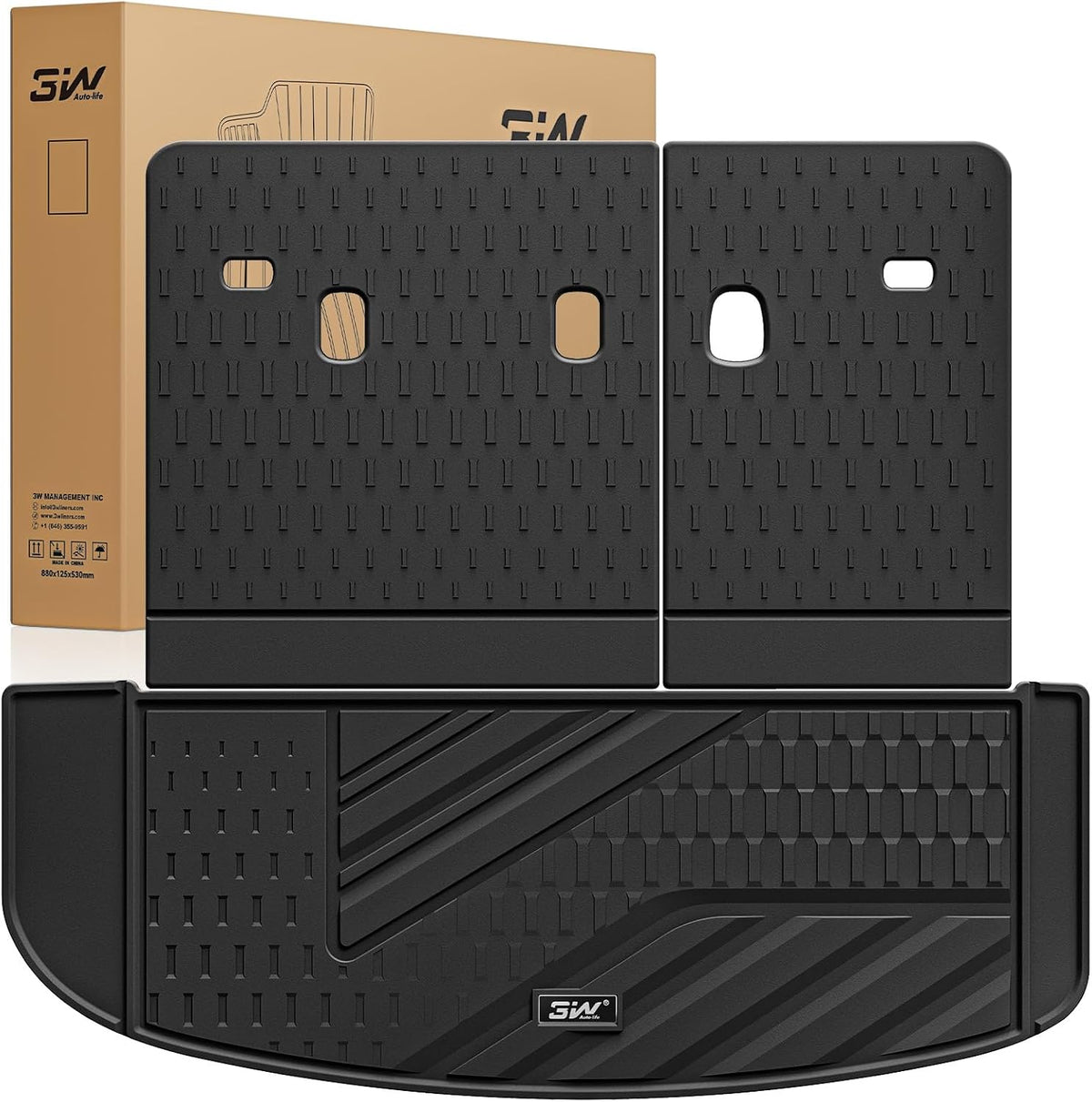 3W Cargo Liner & Back Seat Cover for Kia Telluride 2020-2024 2025, TPE