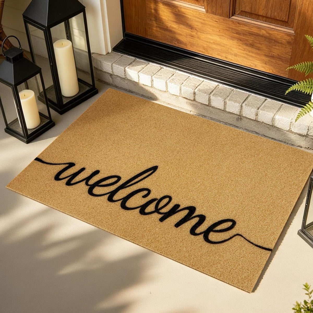 Front Door Mat, Non Slip outside Entrance Welcome Mat 17"X30"