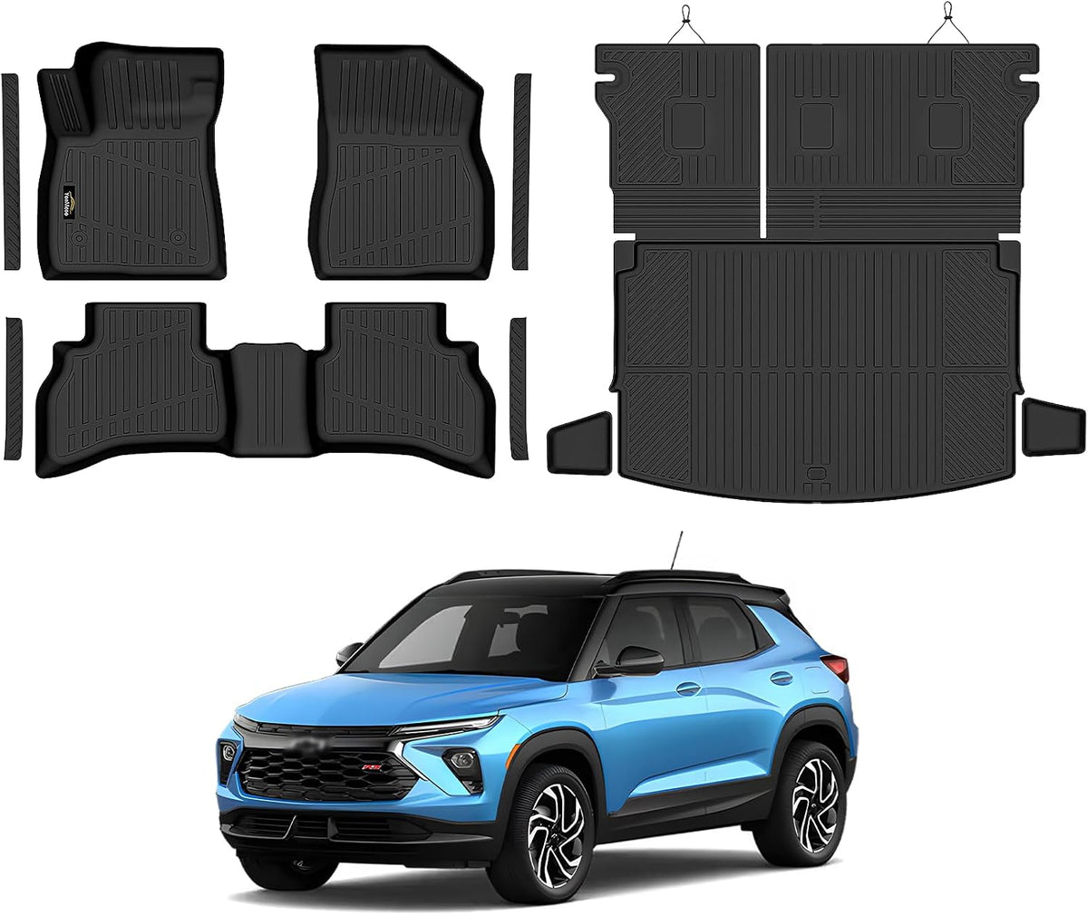 Floor Mats & Cargo Mat & Backrest Mat for Chevy Trailblazer AWD 2021-2026