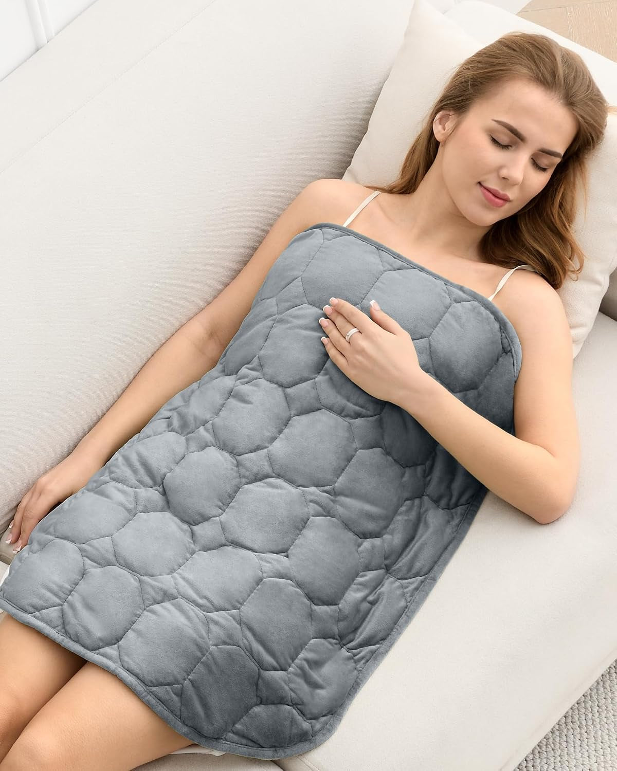 Cottonblue Small Weighted Lap Blanket Pad for Adults 7 Lbs 24"X29", Travel