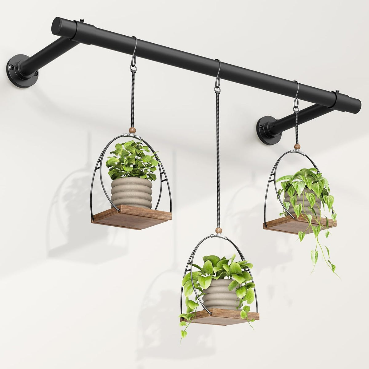 Window Plant Hanger Indoor, 32 Inch Heavy Duty Plant Hanging Rod
