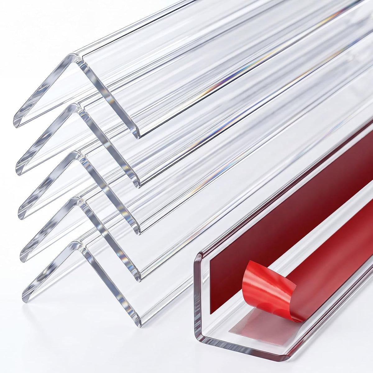 6 Pack Wall Corner Protector, 17.7" Clear Corner Wall Guard