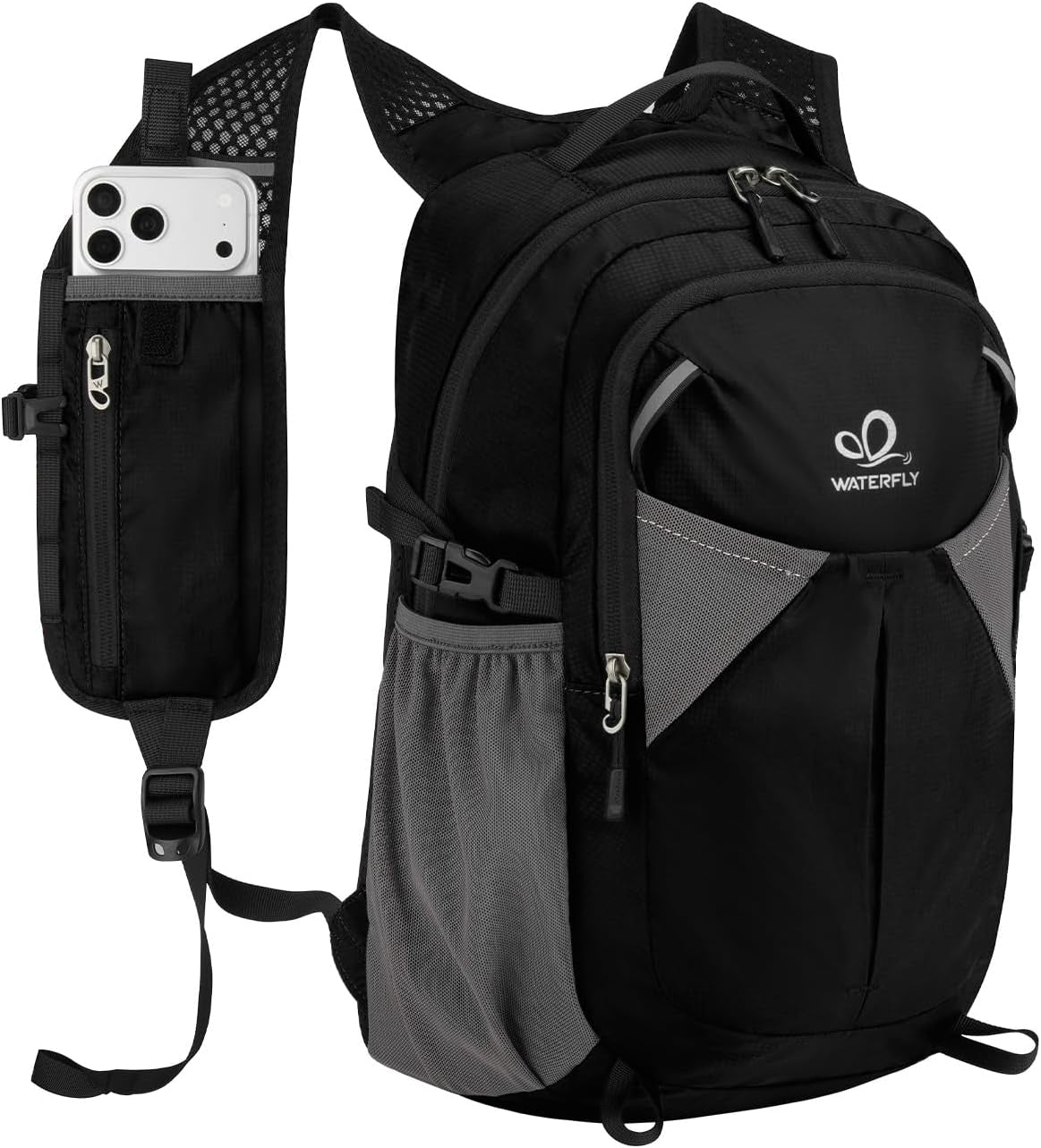 WATERFLY Small Lightweight Packable Backpack with Strap Phone Pocket