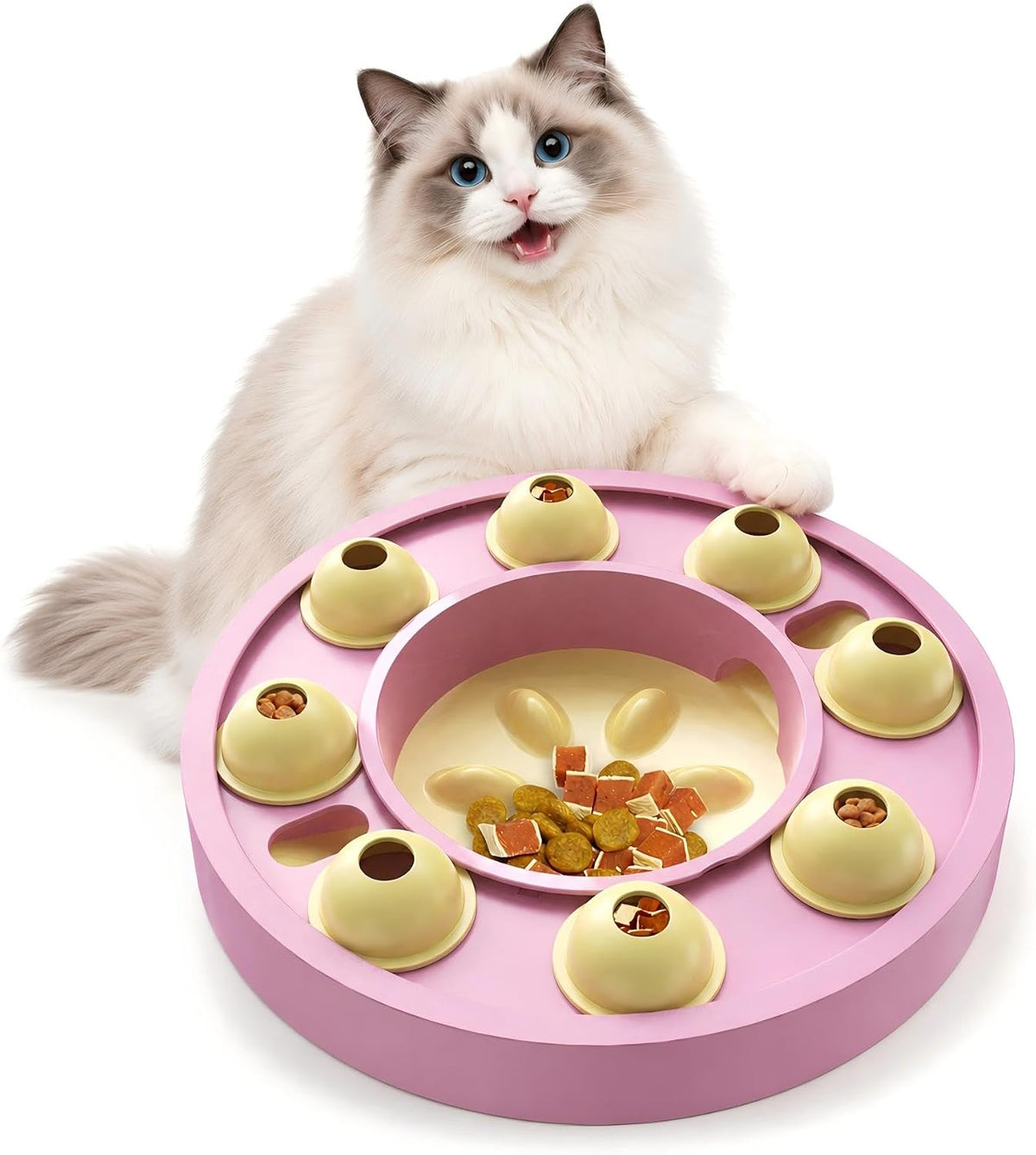 KADTC Cat Puzzle Toy, Slow Feeder, Interactive Enrichment for Indoor Cats