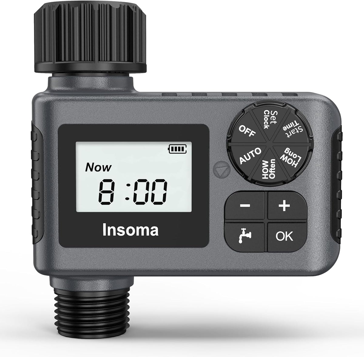 Outdoor Garden Hose Faucet Timers, Programmable Water Sprinkler Timer with Rain Delay/Manual/Automatic Drip Irrigation and Lawn Watering System for Yard, 1 Outlet