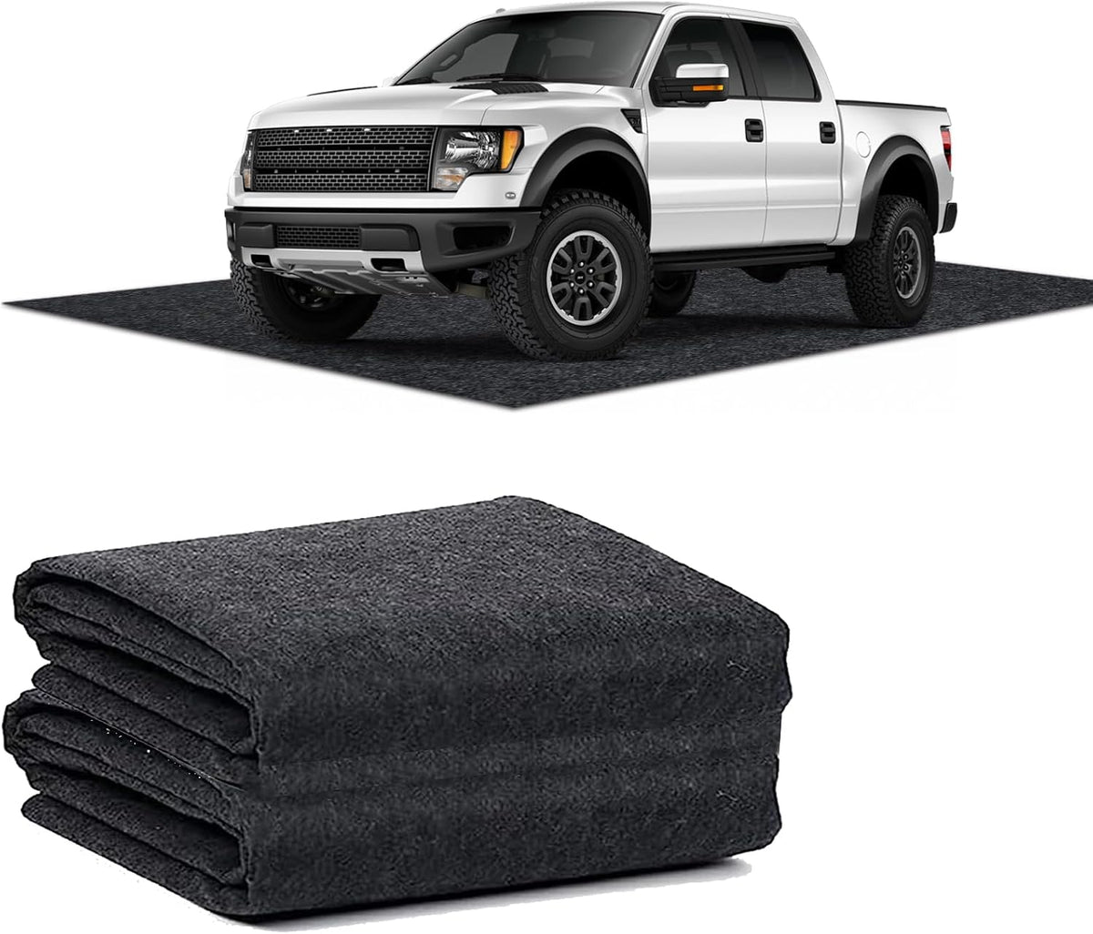 17 X 7.4 FT Garage Floor Mat for under Cart,Oil Spill Mat with Weather Back