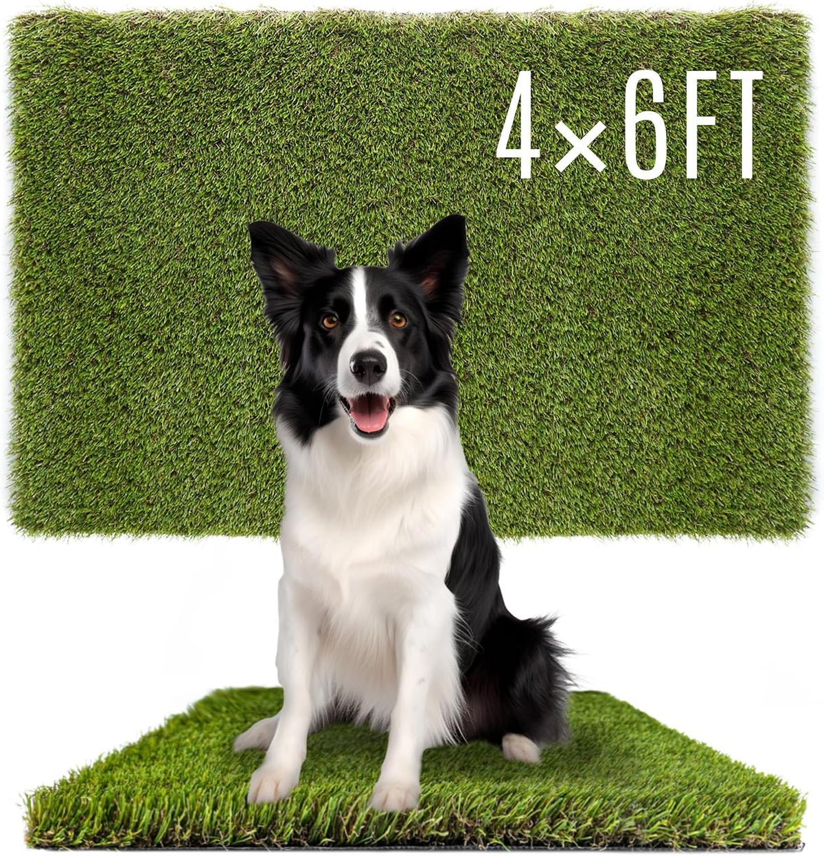 SUNTURF Dog Grass Pads 4 X 6 FT Artificial Grass Pee Pads for Dogs Potty Fake Grass Rug Turf Mat for Dogs Training Indoor Outdoor Garden Lawn Artificial Grass Rug