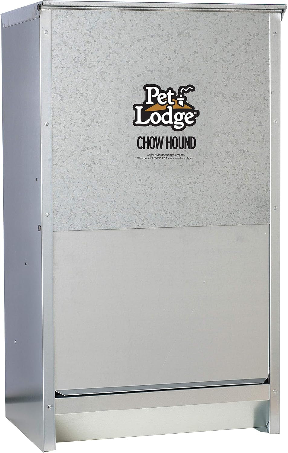 Pet Lodge® Automatic Dog Feeder | Chow Hound Outdoor Pet Feeder for Large Dogs | Tough Galvanized Steel | Made in USA | 50 Pound