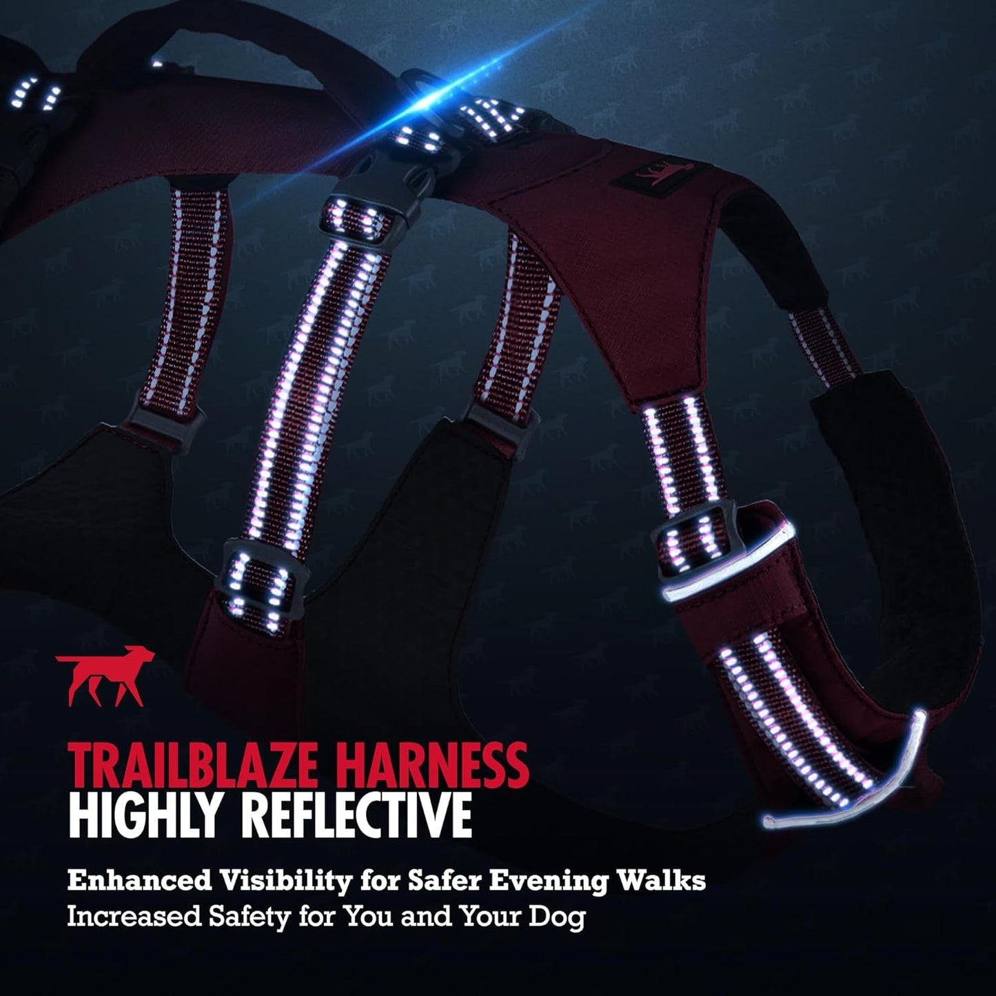 Tuff Pupper Escape Proof Dog Harness for Medium Dogs | No Pull Lightweight Adjustable Harness | No Escape Multifunctional Outdoor Pet Gear | Strong Durable Breathable | Secure Comfortable Fit