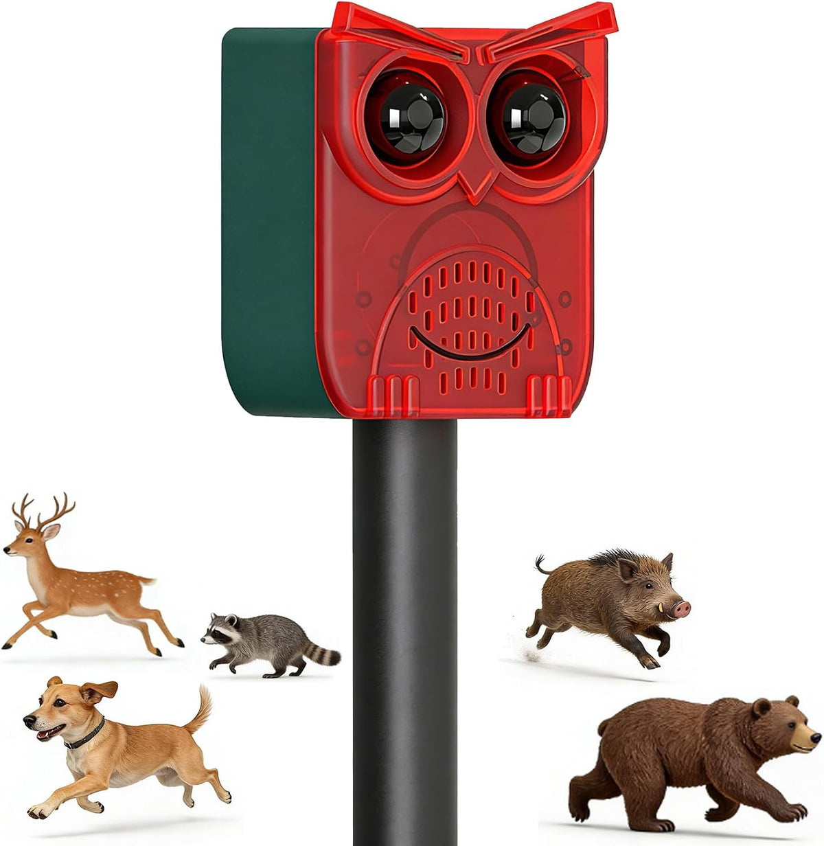Chunhee Solar Motion Sensor Alarm Outdoor Dog Barking Alarm with 129Db Loud