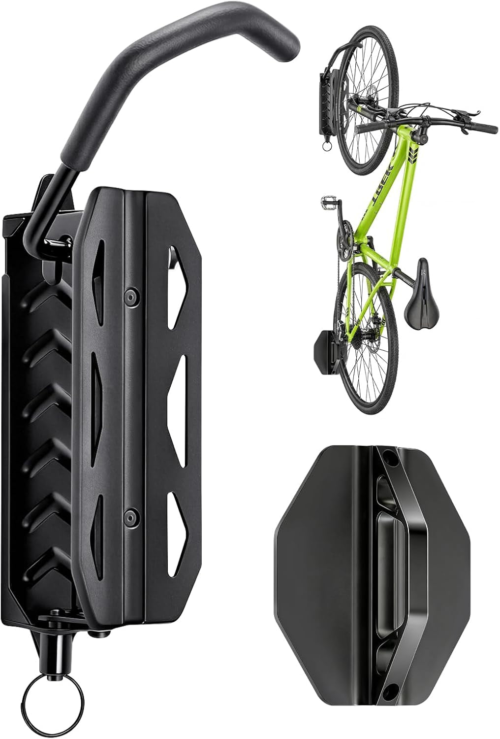 QAQ Swivel Bike Wall Mount, Vertical Bike Hangers for Garage, 1 Pack