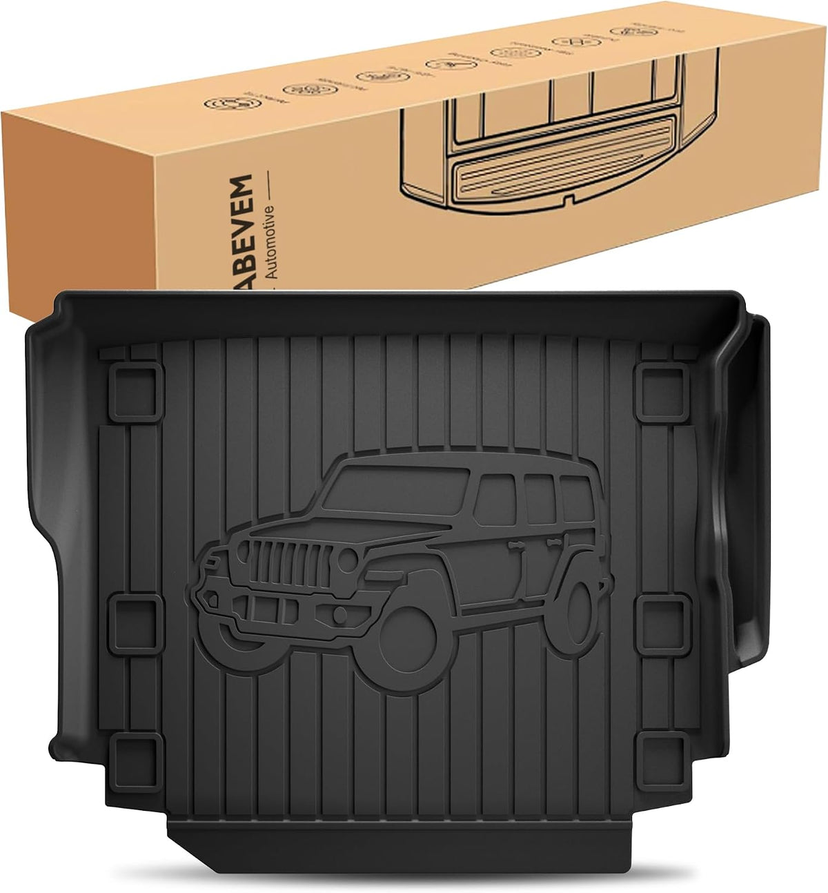 Cargo Liners Fit for Jeep Wrangler JL 4X4 2018-2026, Not for 4Xe/Jk/2-Door