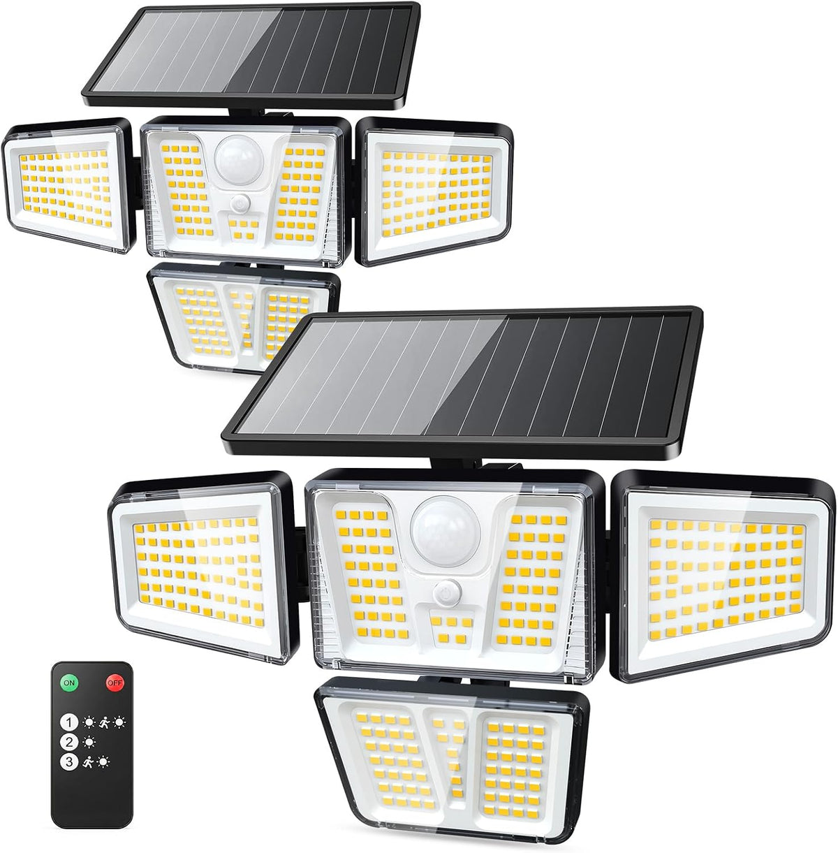 Solar Flood Lights, 3600LM 270° Motion Sensor Outdoor Lights-Remote