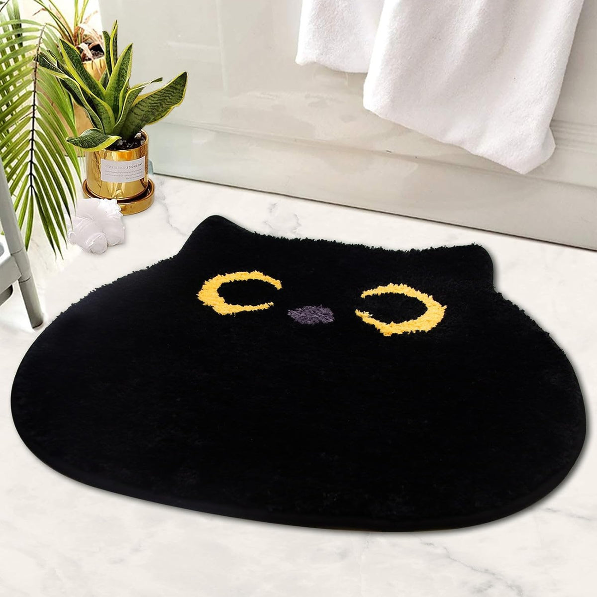 Bathroom Rug - Bathroom Mat,Black Cat Rug