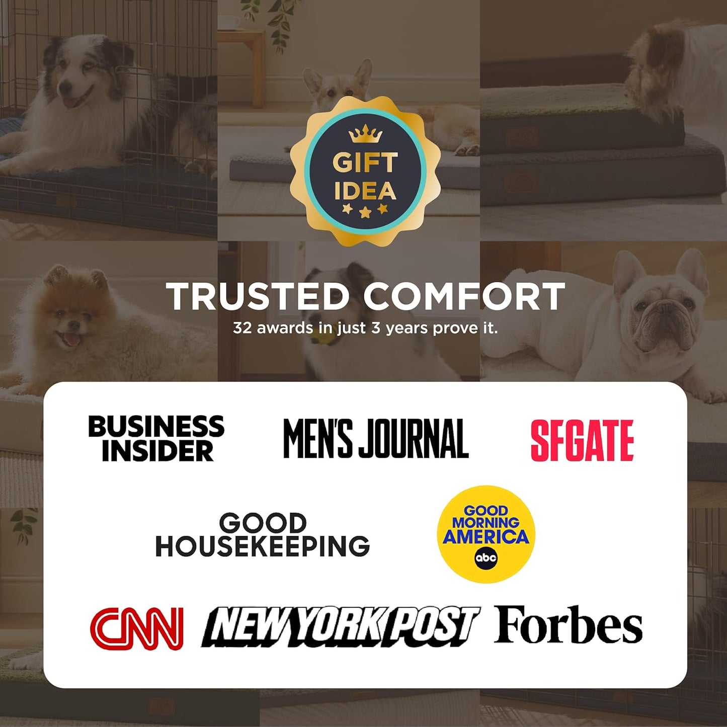 Cooling Dog Bed for Crate - Large Comfy Flat Puppy Beds with Removable Washable Cover, Orthopedic Egg Crate Foam Pet Mat, Suitable for Pet up to 50 Lbs