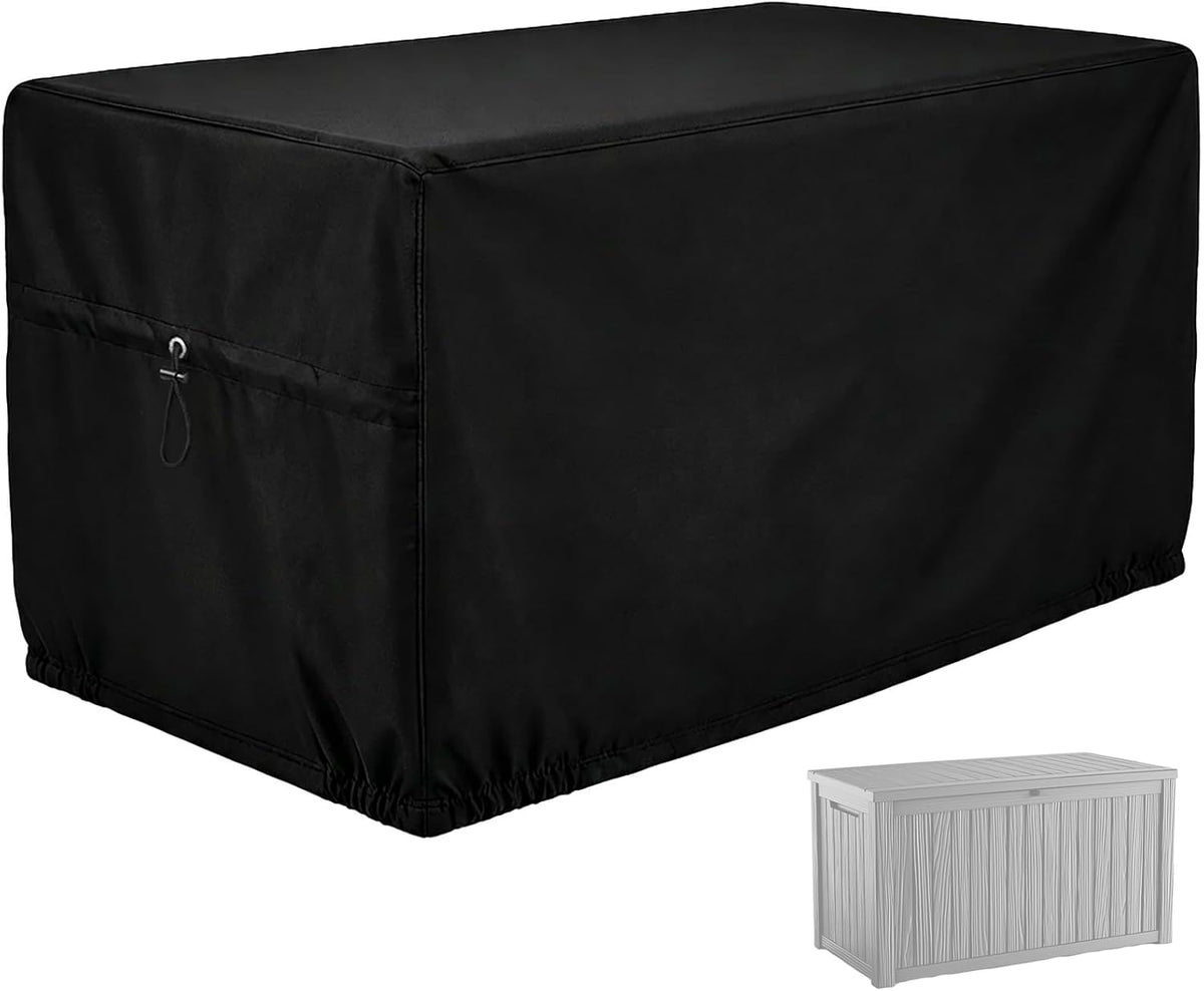Sheechung Deck Box Cover Waterproof,Patio Storage Box Cover 63"Lx30"Wx28"H