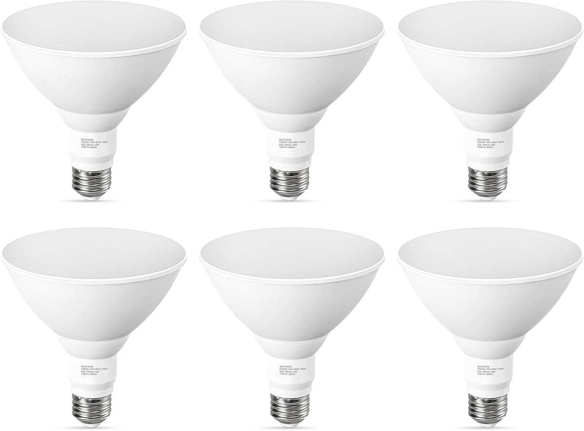 Gvvoohome Flood Light Bulbs Outdoor, 100W Equivalent PAR38 LED Flood Lights