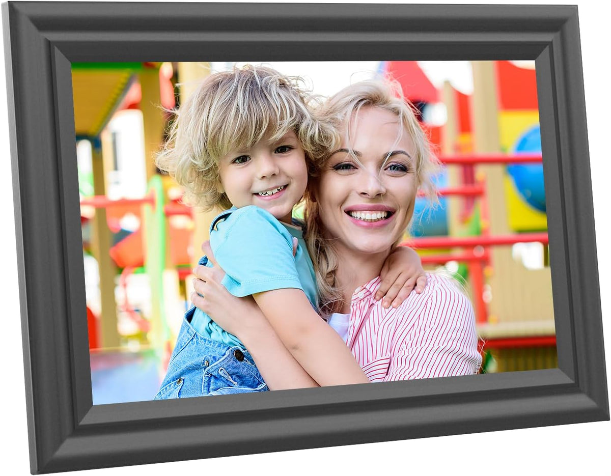 Digital Picture Frame Wifi 10.1 Inch Digital Photo Frame, Electronic Picture Frame, 16GB Storage, Auto-Rotate, IPS Touch Screen, Easy Setup and Share Photos and Videos via Free App from Anywhere
