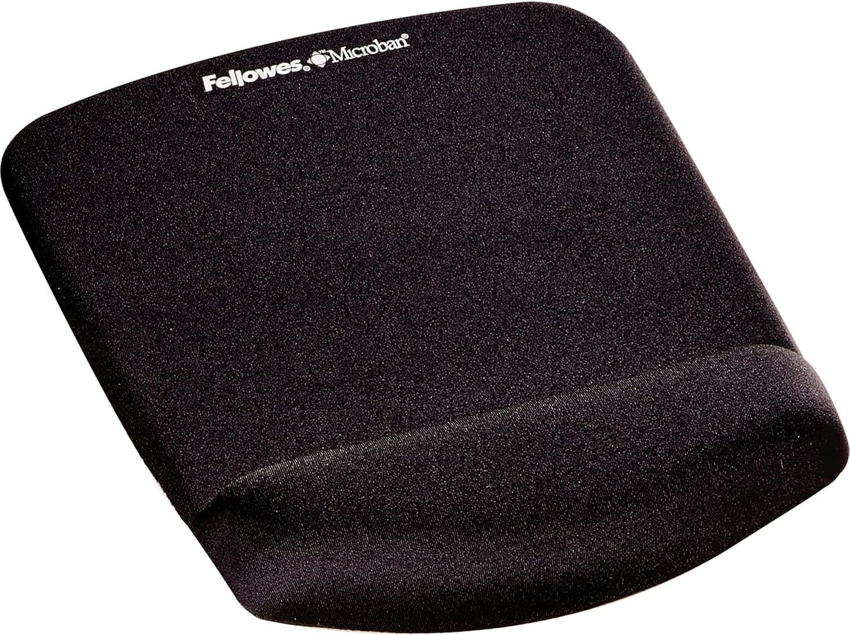 Fellowes Plushtouch Foam Mouse Pad Wrist Support - Black (9252001)