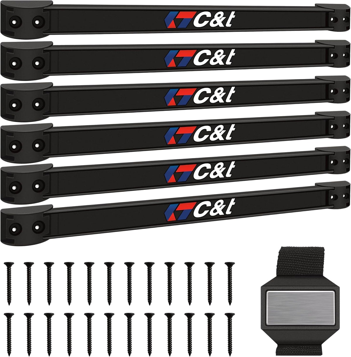 Magnetic Storage Organizer Tool Holder, Magnetic Tool Holder Strip, 6-Pack