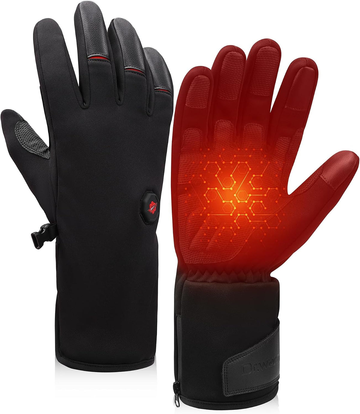 Dr.Warm Heated Gloves for Men Women,Rechargeable Touchscreen Anti-Slip