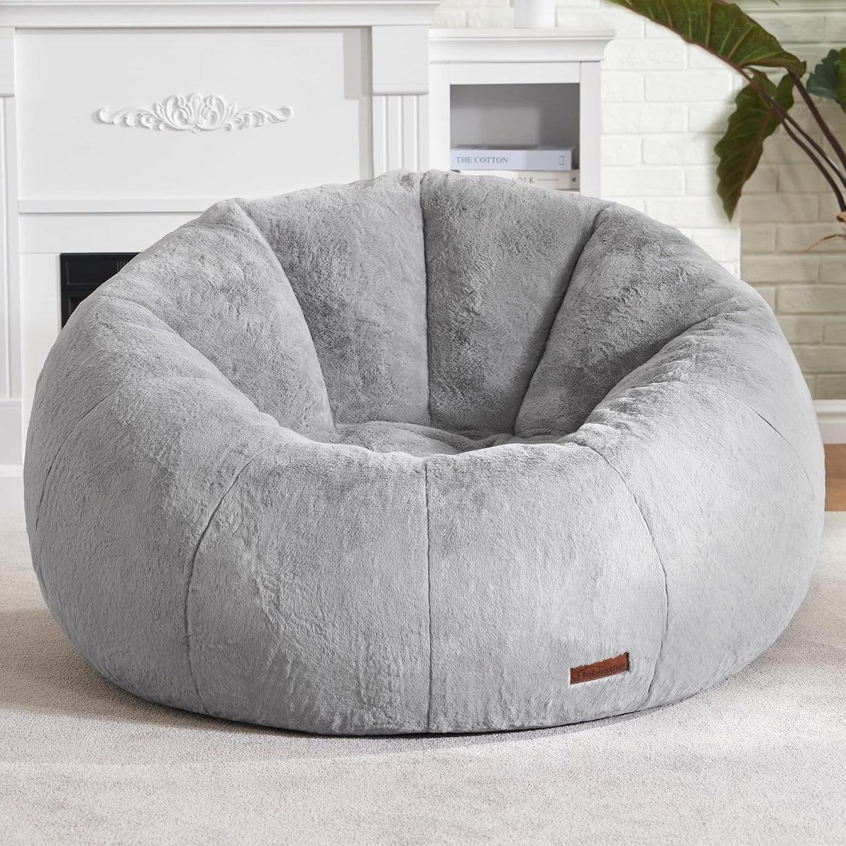 Hobestluk Large Beanbag Chairs for Adults Donut-Shaped Plush Sofa Couch