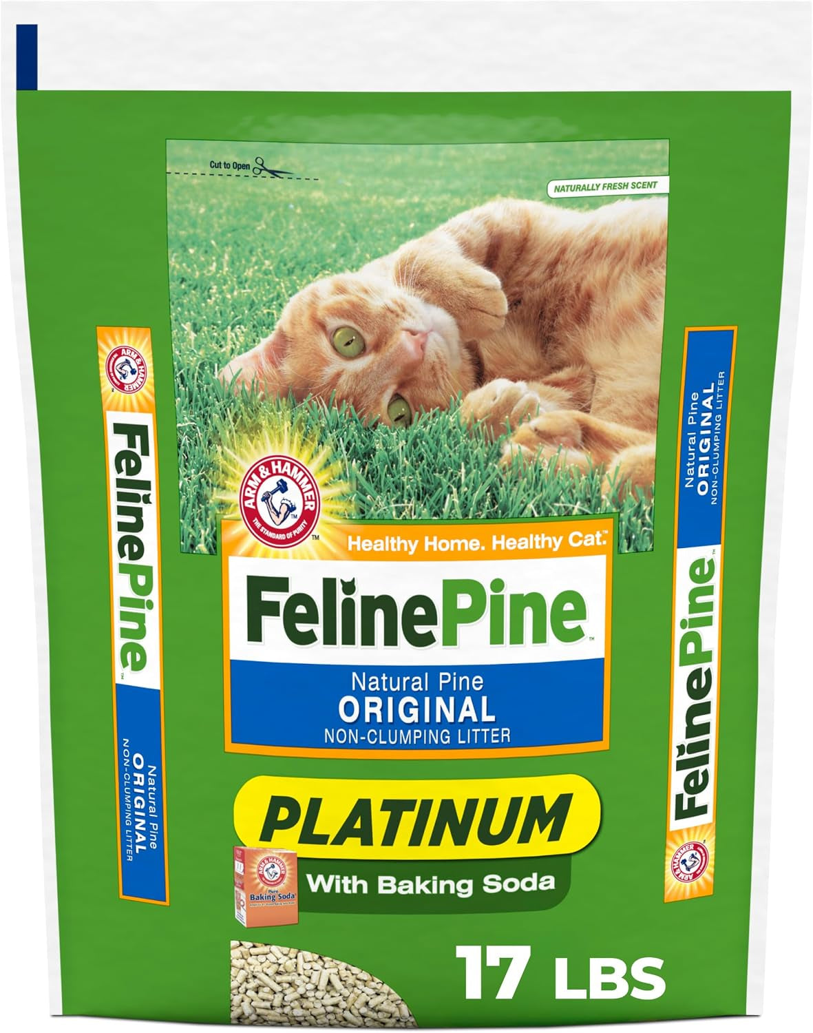 Feline Pine Platinum Non-Clumping Cat Litter 17Lb