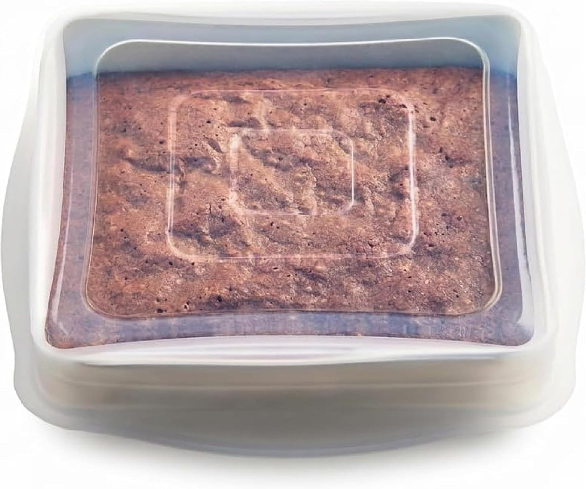 Stasher Reusable Silicone Square Stretch Lid, Food Cover for 8X8 Inch Pans