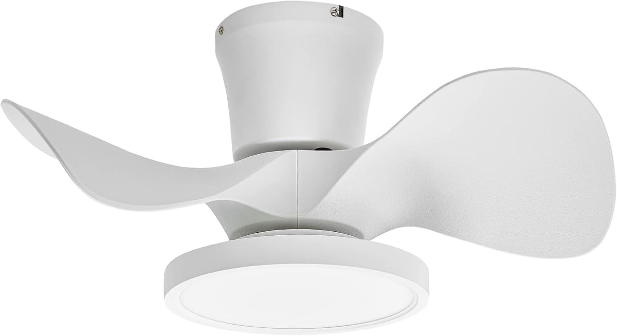 Ocioc Quiet Ceiling Fan with LED Light 22 Inch Large Air Volume Remote Control for Kitchen Bedroom Dining Room Patio