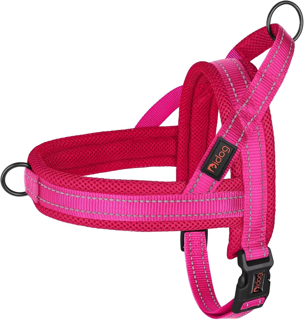 Didog No Pull Dog Harness for Small Dogs, Breathable Mesh, Hot Pink, XS