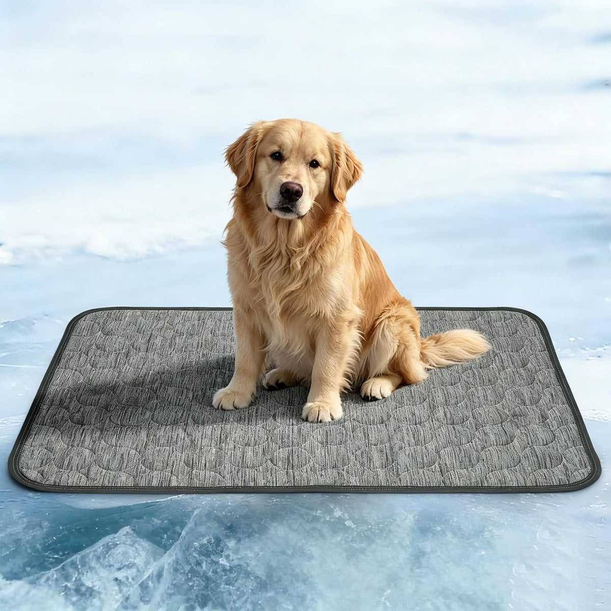 Dog Cooling Mat,60''X40'' Pet Cooling Mat for Floor, Breathable Gel-Free