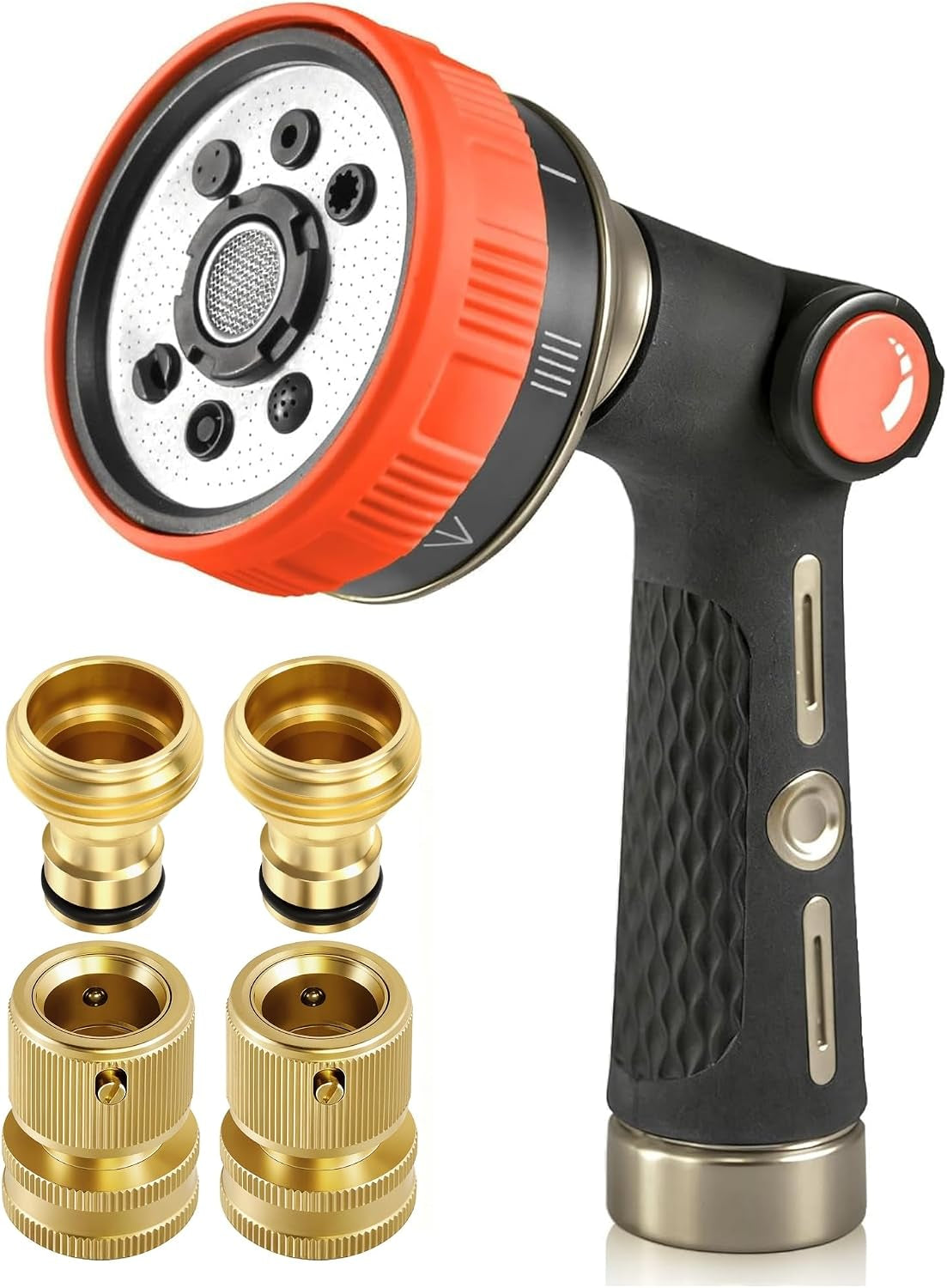 Rainpoint Heavy-Duty Spray Nozzle Kit | Quick-Connect Brass & Zinc Garden Combo