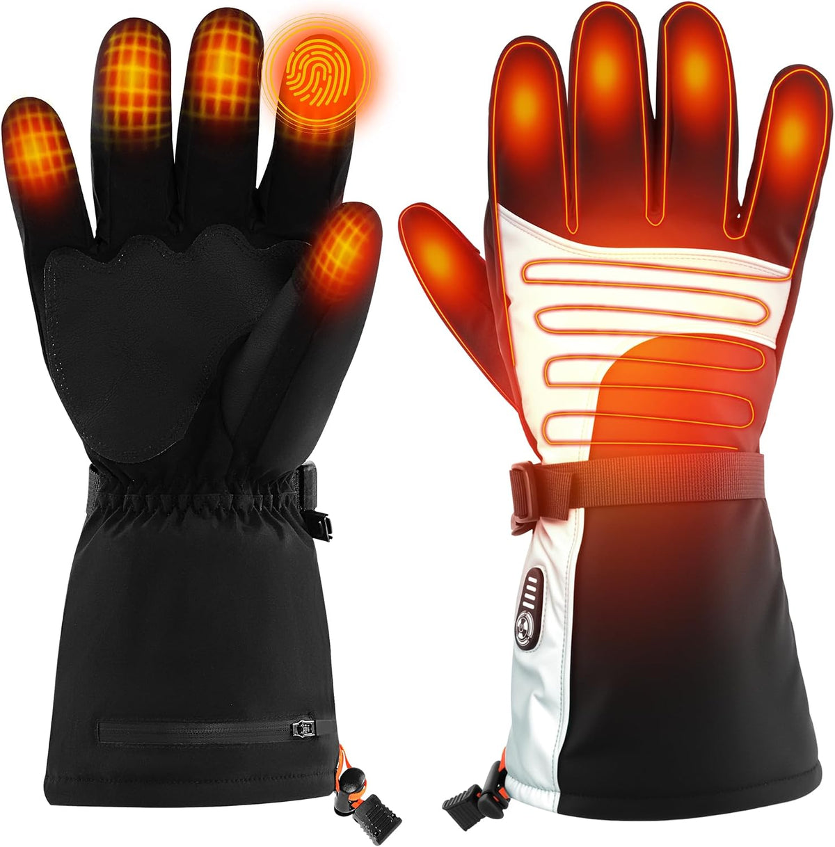 Heated Gloves for Men, Rechargeable Electric Heated Winter Work Gloves, Touchscreen, 3000Mah Keep Warm for 8.5-9.5 Hrs, for Travel Skiing Working Hunting Walking the Dog Fishing, Riding Heated Gloves