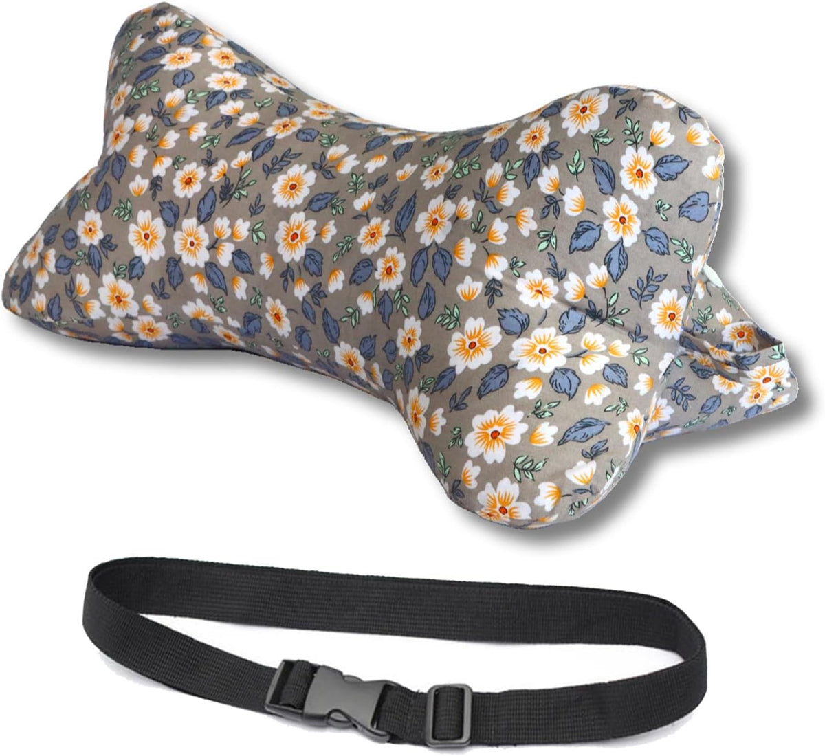 Neck & Cervical Pillows Dog Bone Shaped Travel Neck Pillows with Washable Removable Cover Have Loops on Either End for Car Bus Truck Driving Comfort Head Rest Support Neck Chiropractic Pillow ( Color